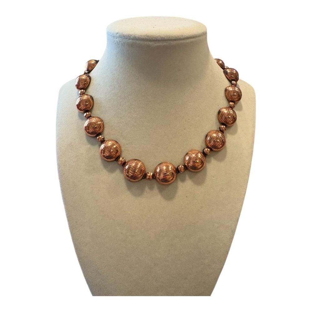 Copper statement choker. 15” total length.  JB4